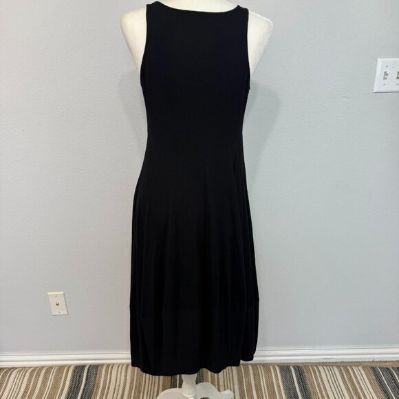 Eileen Fisher Women's Sleeveless Sheath Dress Stretch Rayon Lycra Black Sz Small - Picture 5 of 12